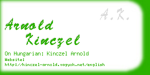 arnold kinczel business card